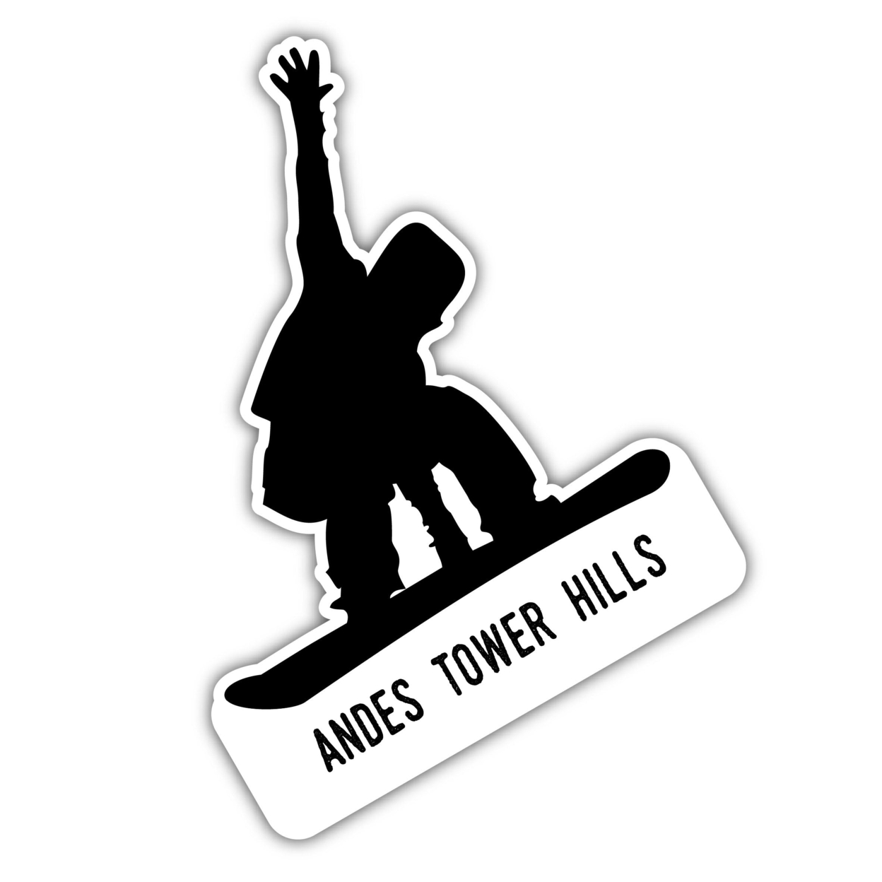 Andes Tower Hills Minnesota Ski Adventures Souvenir 4 Inch Vinyl Decal Sticker Board Design