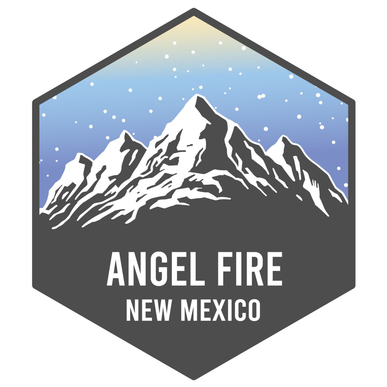 Angel Fire New Mexico Ski Adventures Souvenir 4 Inch Vinyl Decal Sticker