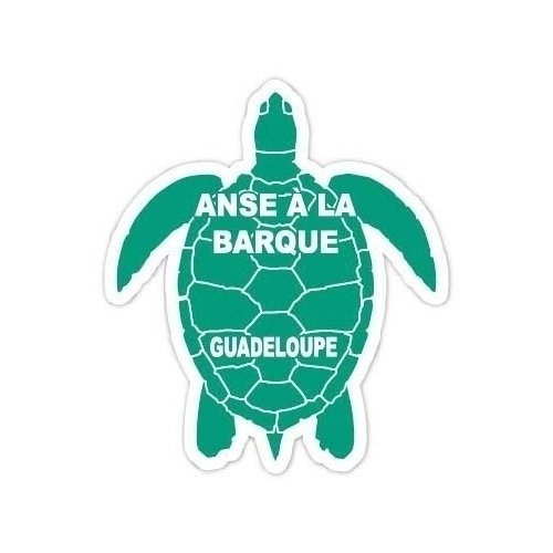 ANSE Ã  La Barque Guadeloupe 4 Inch Green Turtle Shape Decal Sticker
