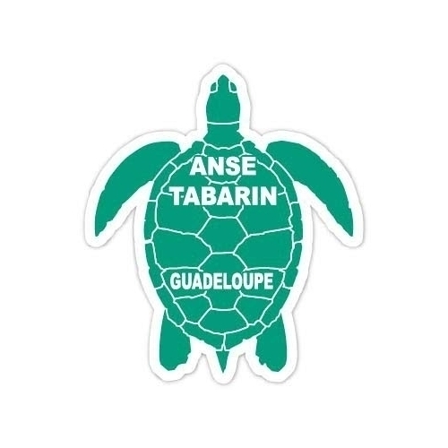 ANSE Tabarin Guadeloupe 4 Inch Green Turtle Shape Decal Sticker
