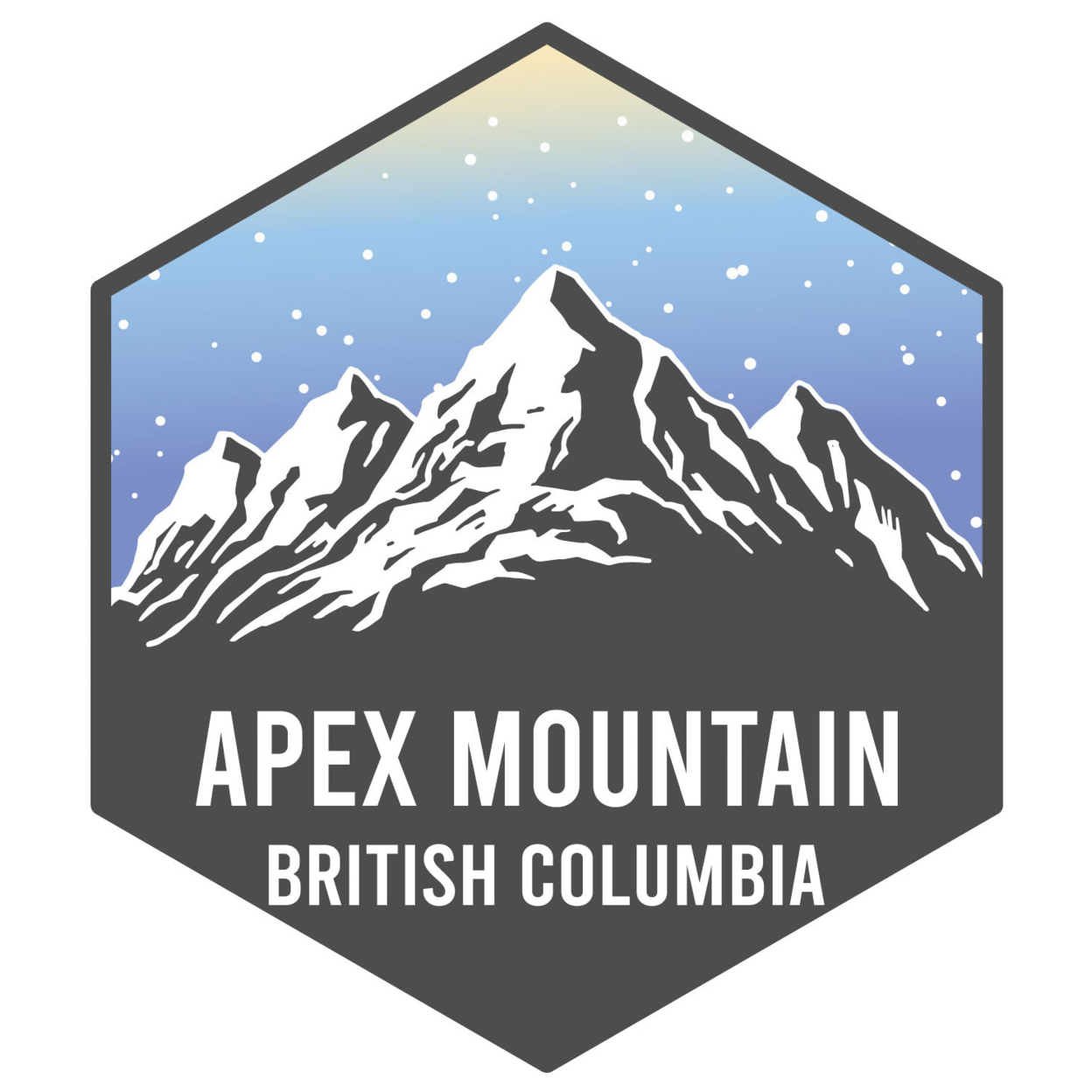 Apex Mountain British Columbia Ski Adventures Souvenir 4 Inch Vinyl Decal Sticker
