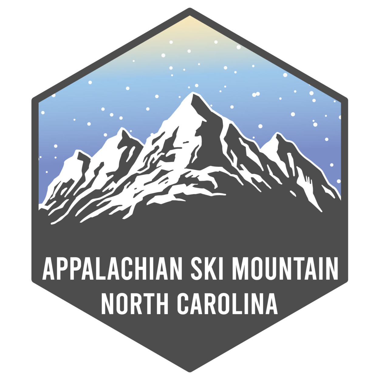 Appalachian Ski Mountain North Carolina Ski Adventures Souvenir 4 Inch Vinyl Decal Sticker
