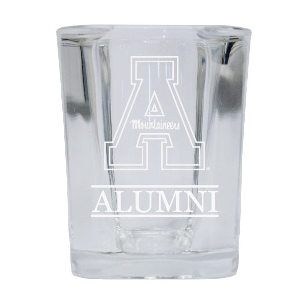 Appalachian State Alumni Etched Square Shot Glass