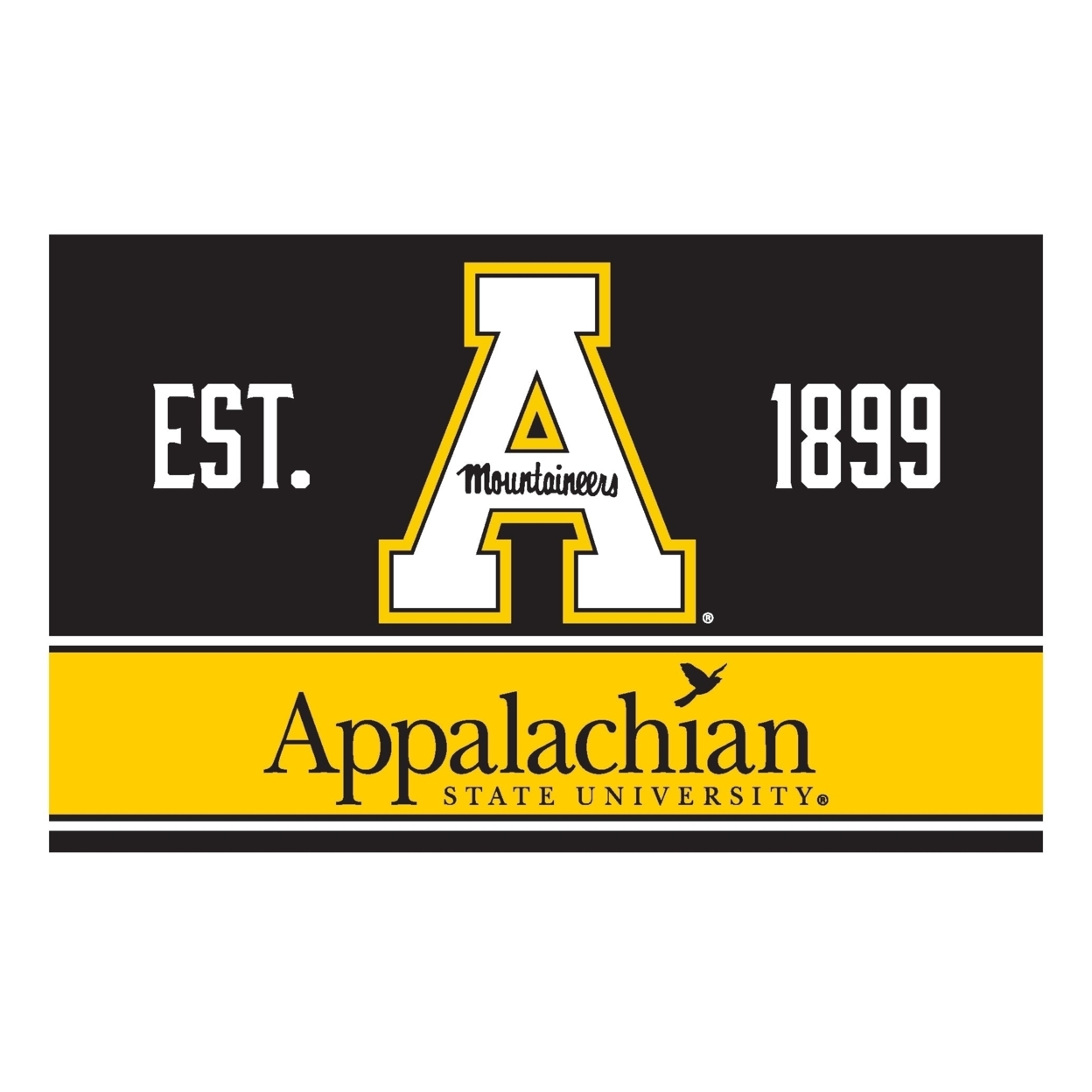 Appalachian State Wood Sign With Frame
