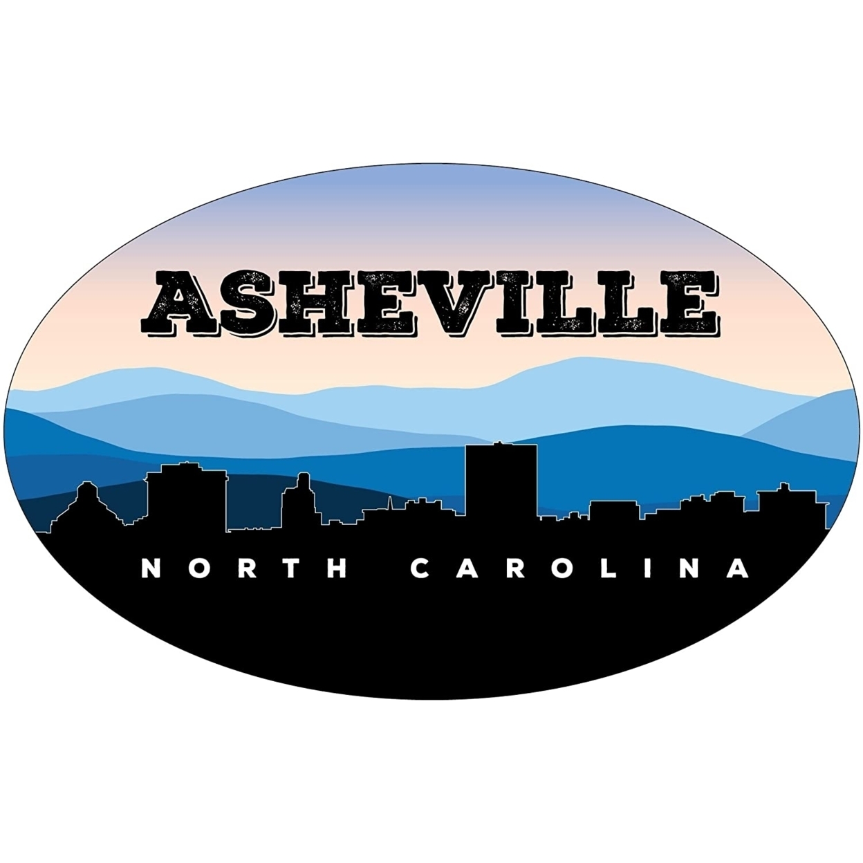 Asheville North Carolina Blue Ridge Mountain Decal