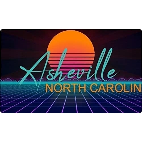 Asheville North Carolina 4 X 2.25-Inch Fridge Magnet Retro Neon Design