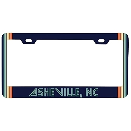 Asheville North Carolina Car Metal License Plate Frame Retro Design