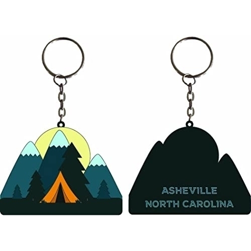 Asheville North Carolina Souvenir Tent Metal Keychain