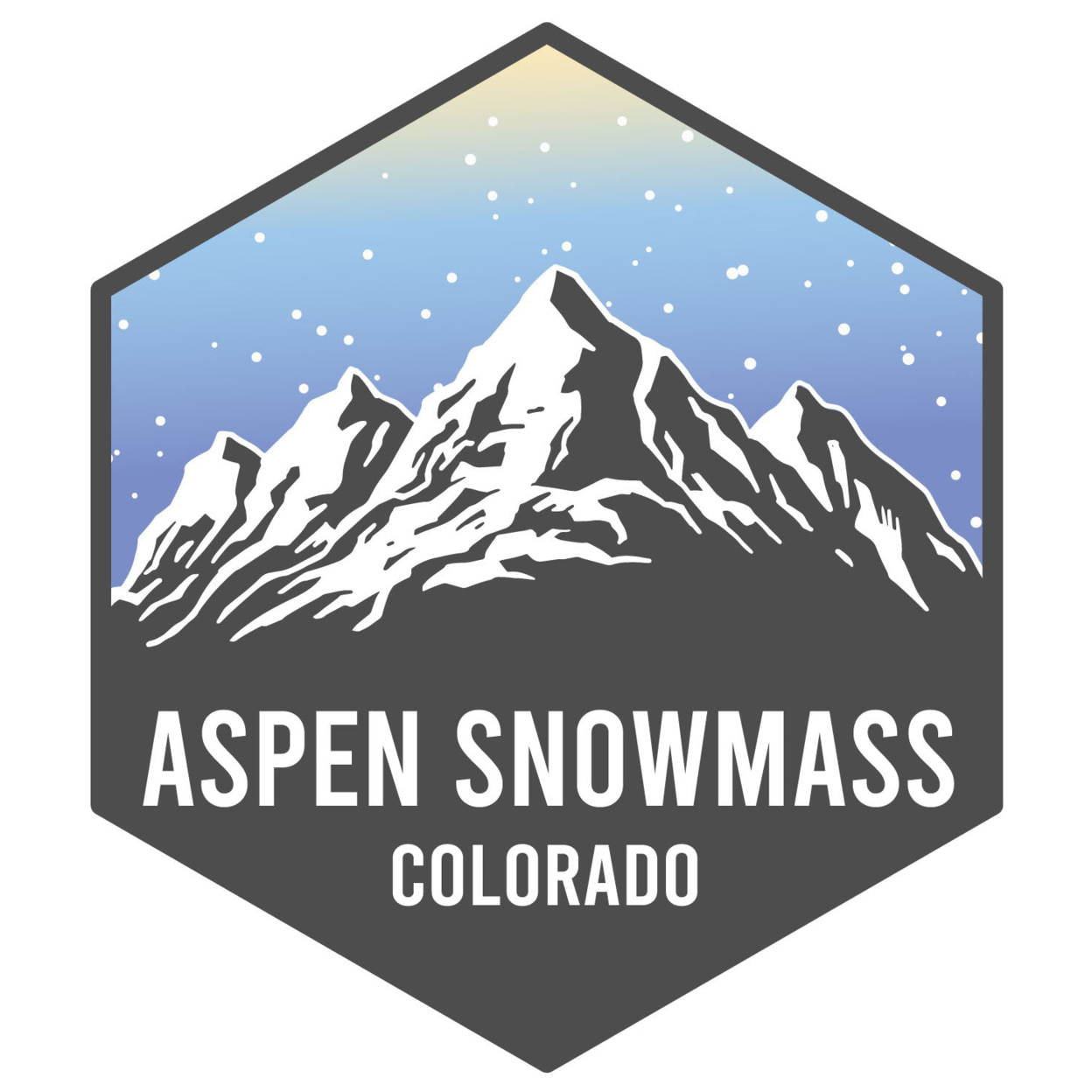 Aspen Snowmass Colorado Ski Adventures Souvenir 4 Inch Vinyl Decal Sticker