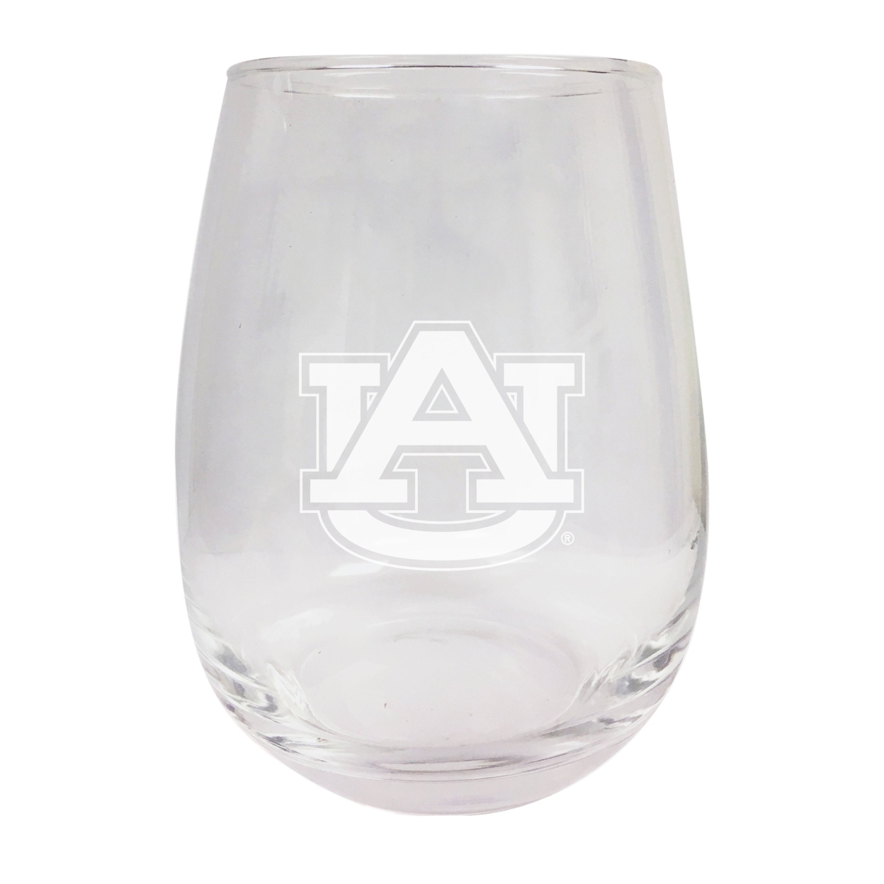 Auburn Tigers Etched Stemless Wine Glass 9 Oz 2-Pack