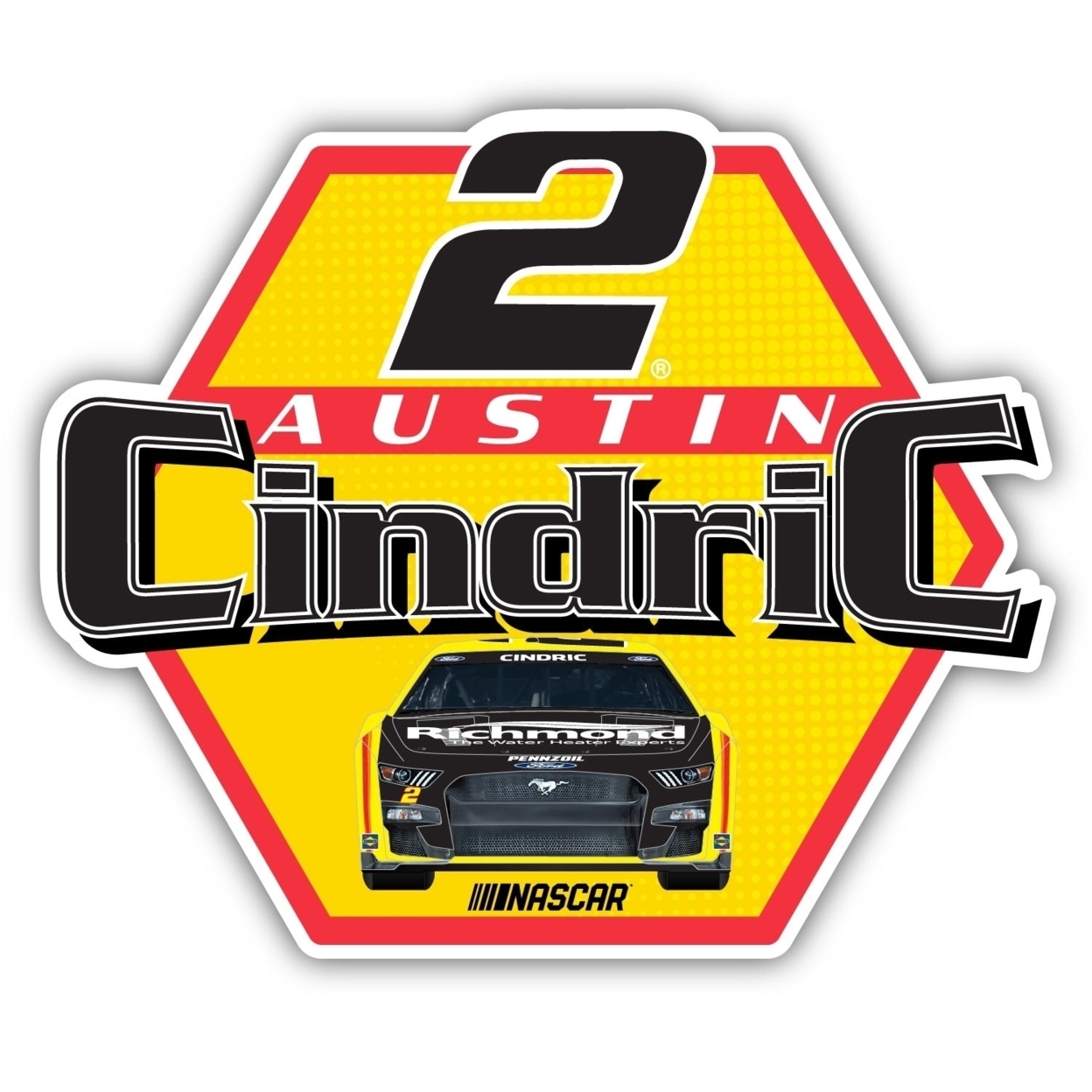Austin Cindric #2 NASCAR Laser Cut Decal