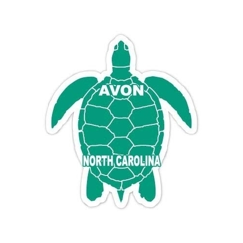 Avon North Carolina Souvenir 4 Inch Green Turtle Shape Decal Sticker