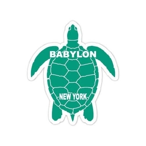 Babylon New York Souvenir 4 Inch Green Turtle Shape Decal Sticker