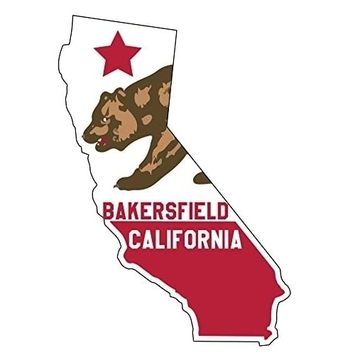 Bakersfield California State Shape Decal