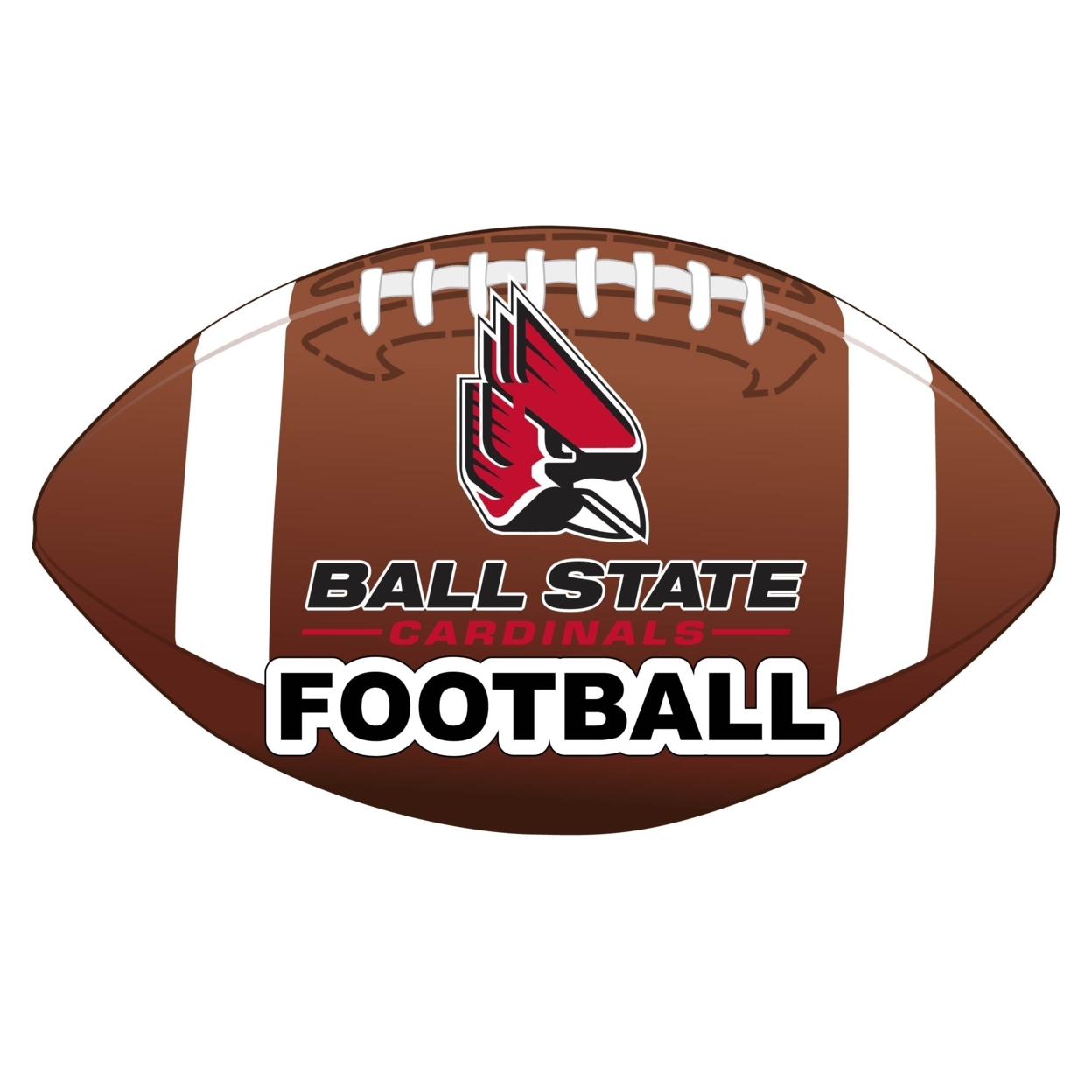 Ball State University 4-Inch NCAA Football Vinyl Decal Sticker