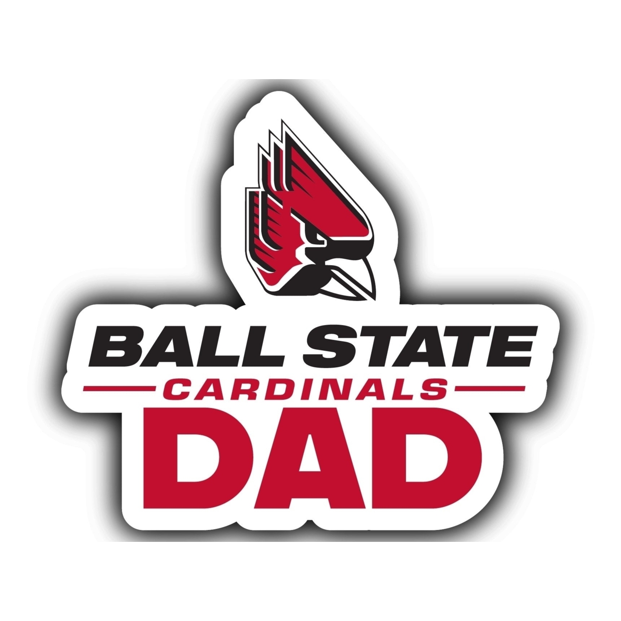 Ball State University 4-Inch Proud Dad Die Cut Decal