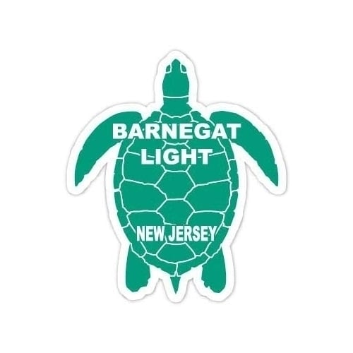 Barnegat Light New Jersey Souvenir 4 Inch Green Turtle Shape Decal Sticker