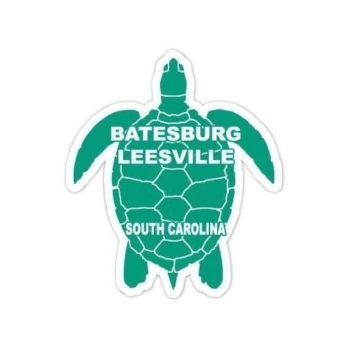 Batesburg-Leesville South Carolina Souvenir 4 Inch Green Turtle Shape Decal Sticker