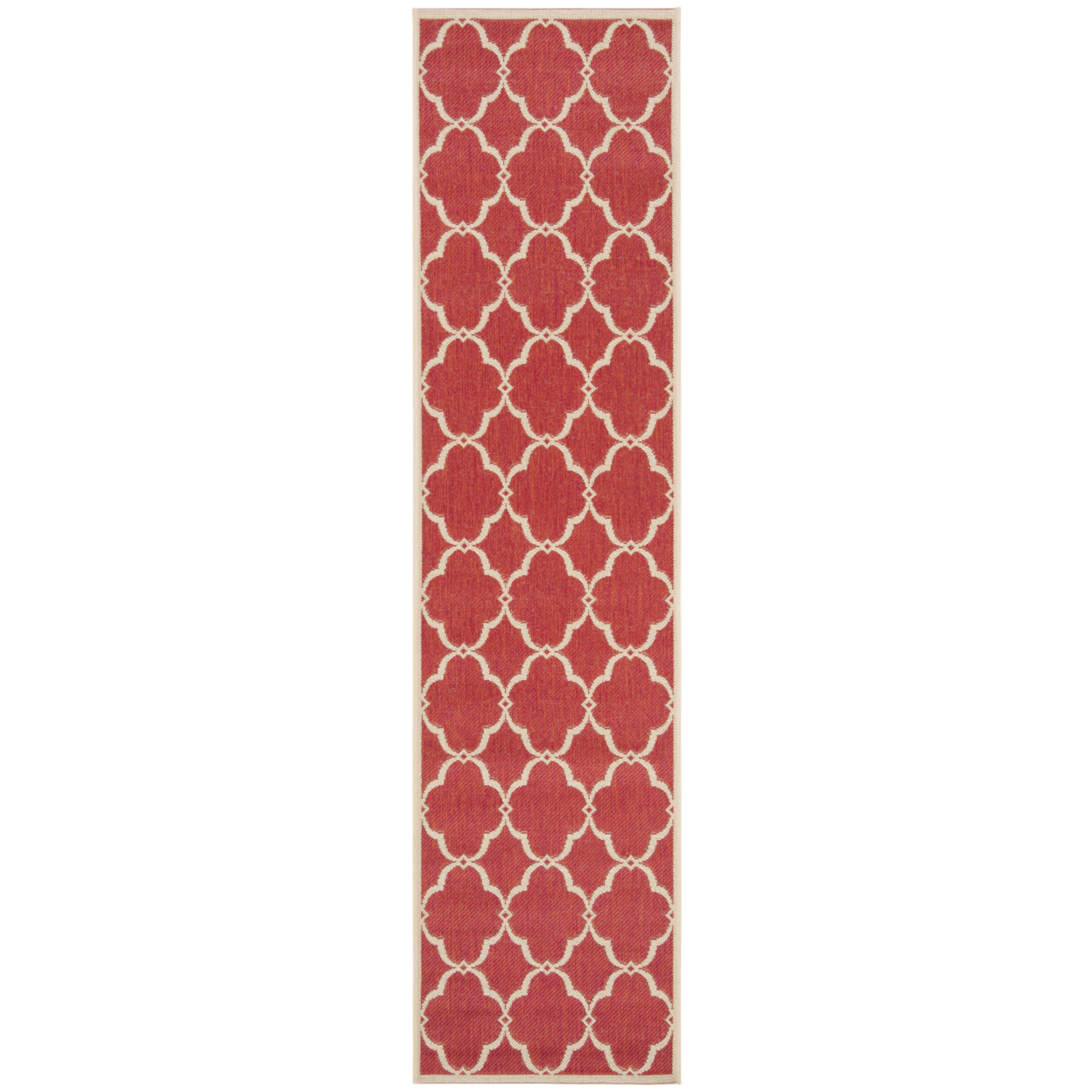 SAFAVIEH Indoor Outdoor BHS125Q Beach House Red / Creme Rug - 6' 7 Square
