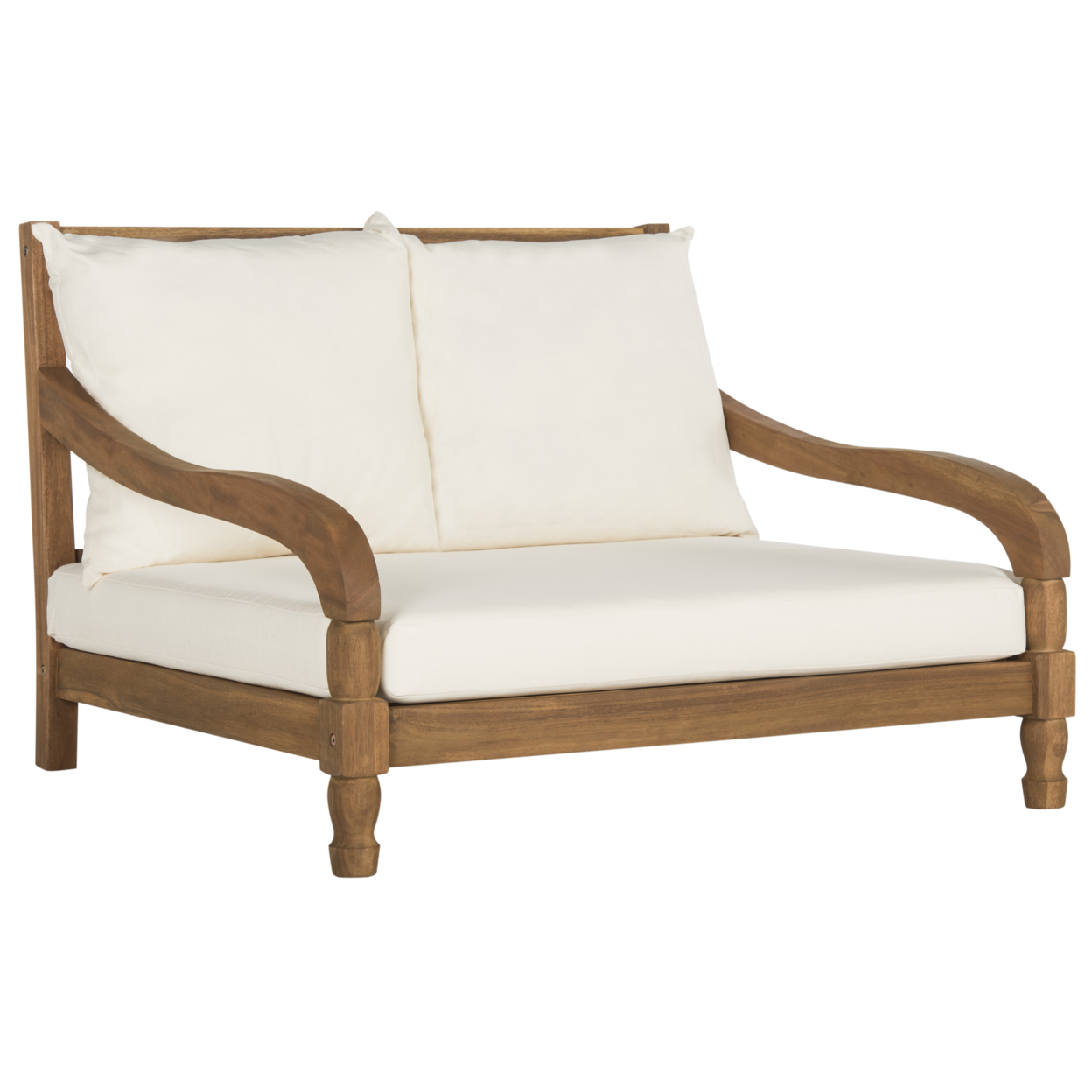 SAFAVIEH Outdoor Collection Pomona Lounger Natural/Beige