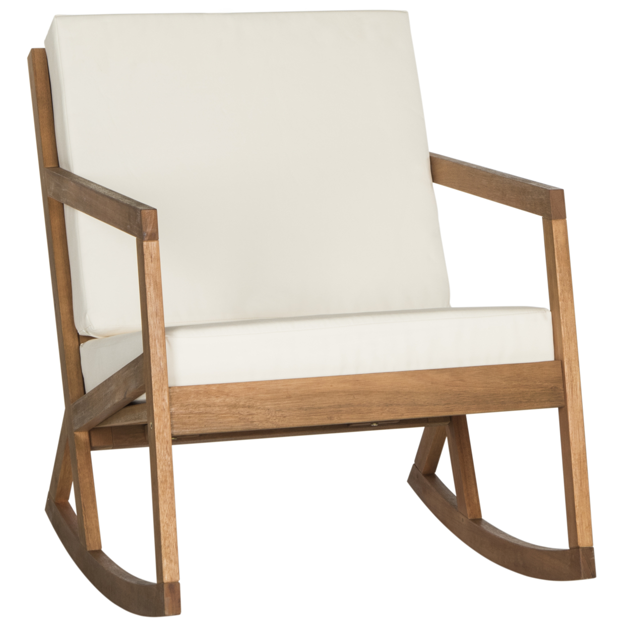 SAFAVIEH Outdoor Collection Vernon Rocking Chair Natural/Beige