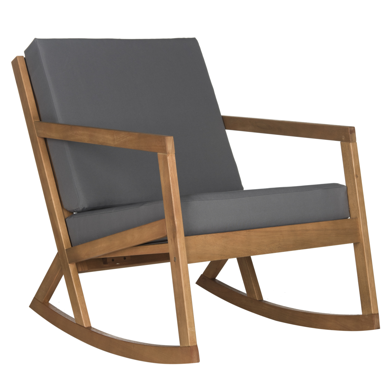 SAFAVIEH Outdoor Collection Vernon Rocking Chair Natural/Grey