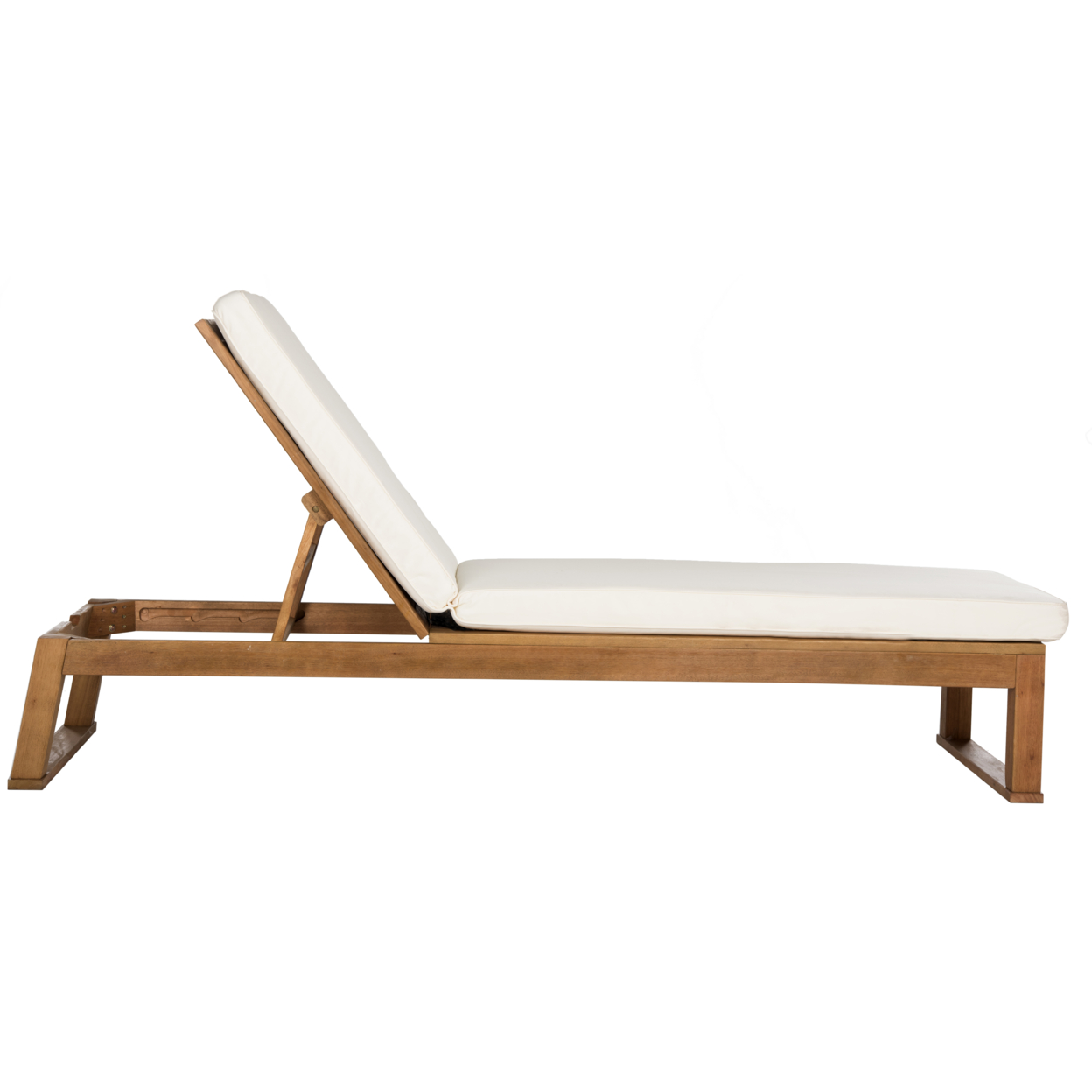 SAFAVIEH Outdoor Collection Solano Chaise Sunlounger Natural/Beige