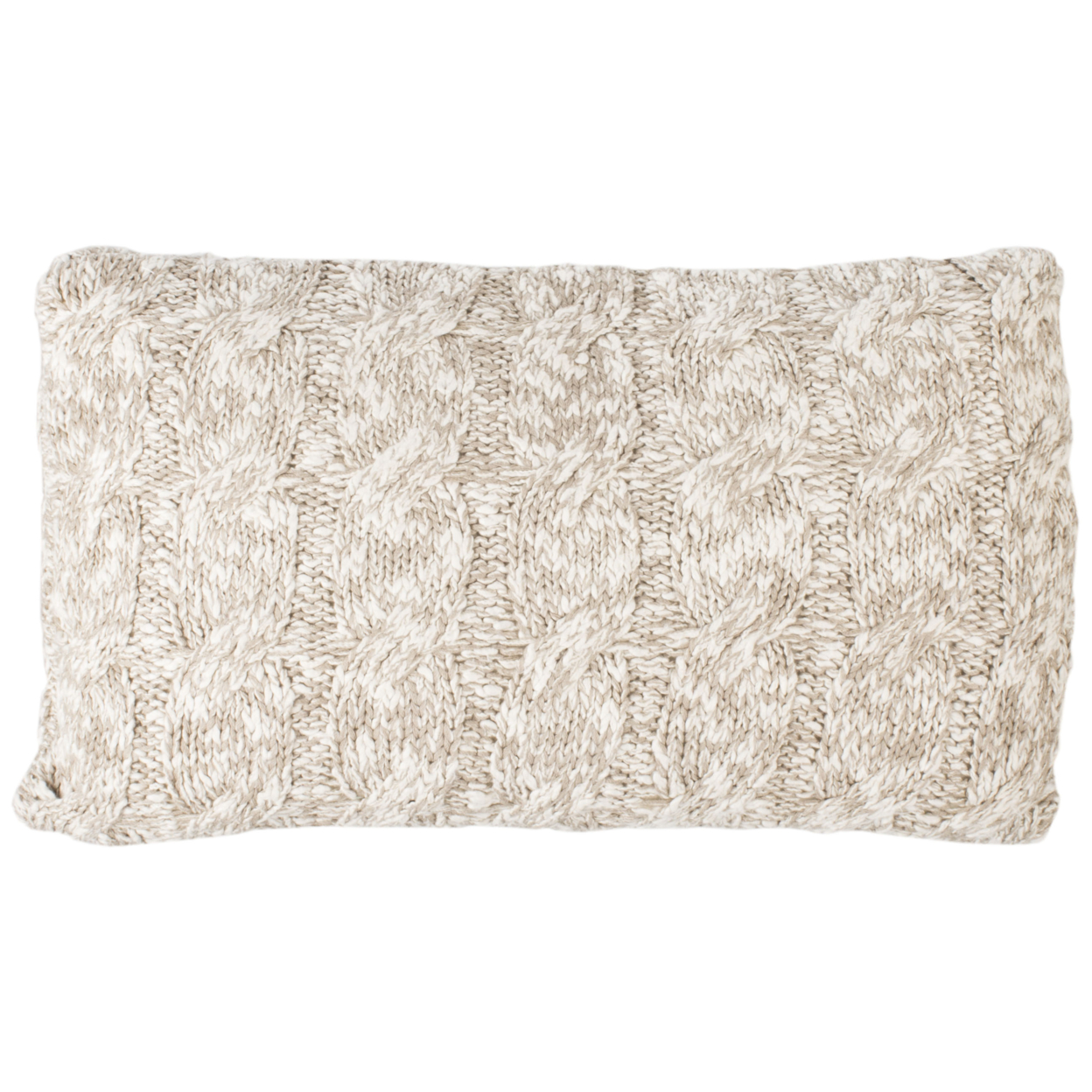 SAFAVIEH Chunky Knit Pillow Stone / Natural