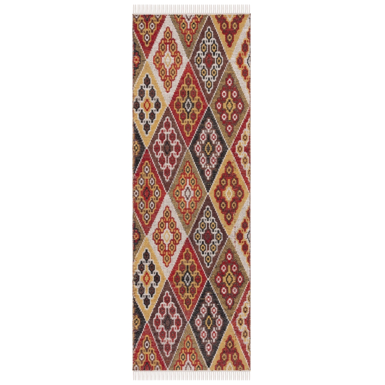 SAFAVIEH Kilim Collection KLM726Q Handwoven Red/Gold Rug - 8' X 10'
