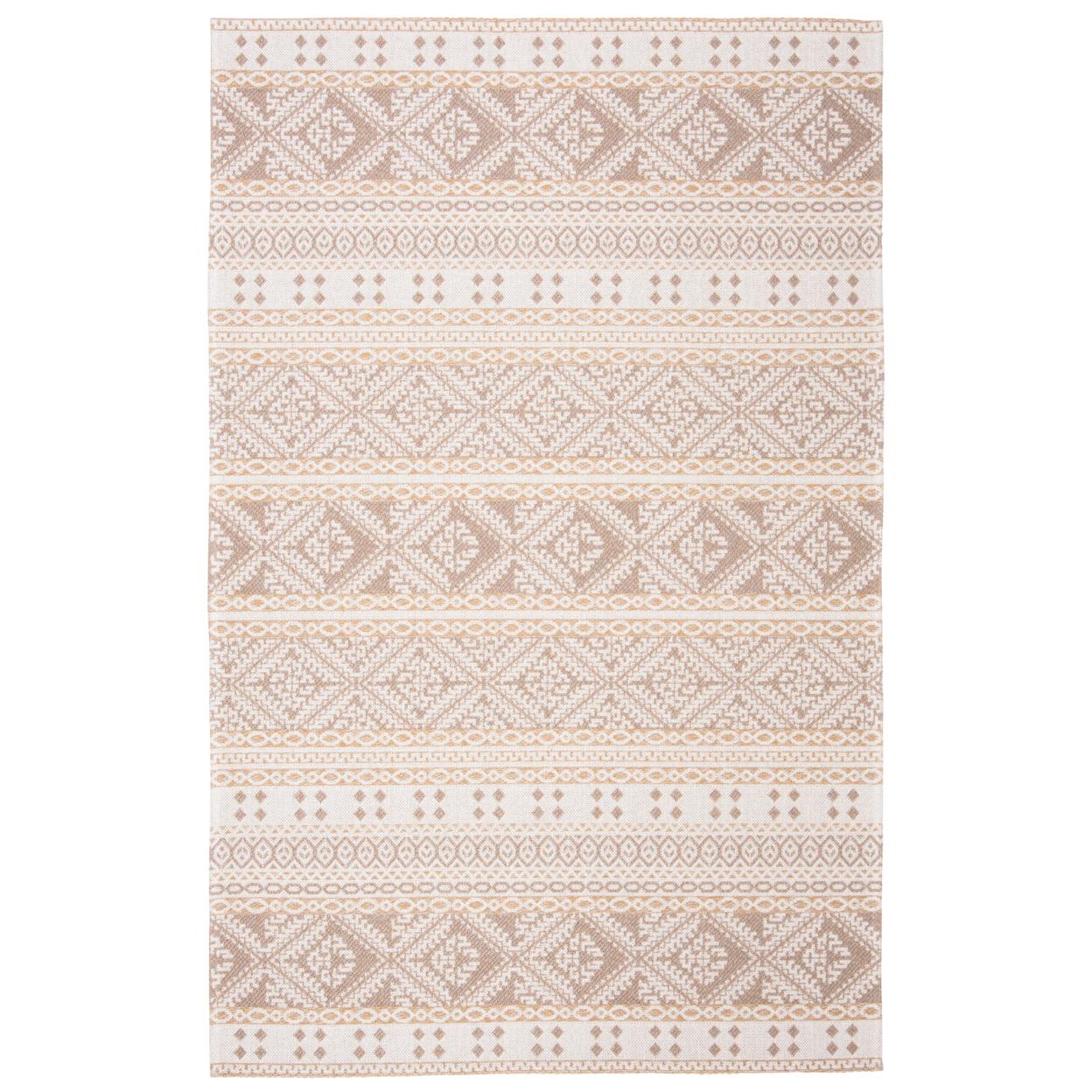 SAFAVIEH Augustine Collection AGT445E Taupe / Cream Rug - 5' 0 X 7' 7