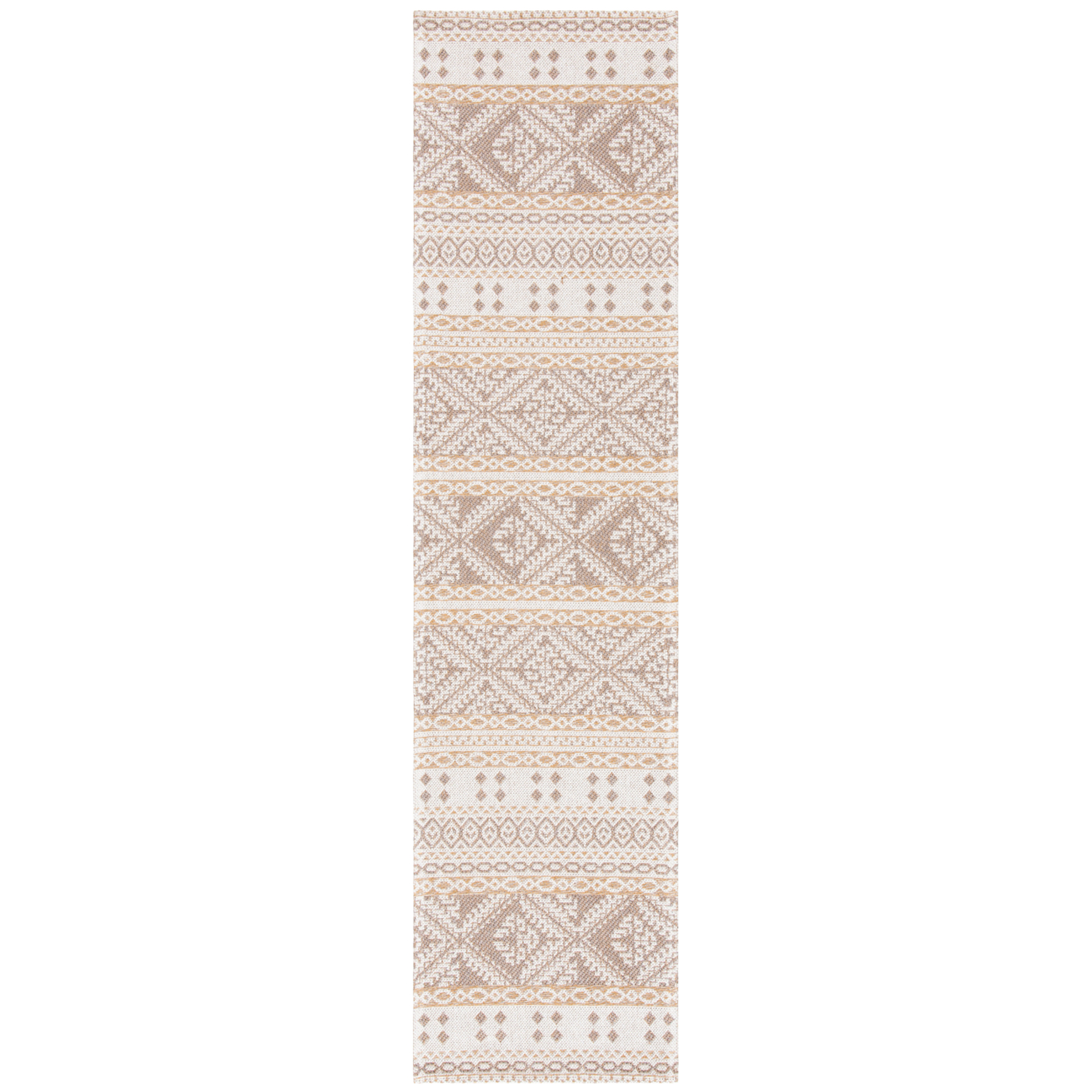 SAFAVIEH Augustine Collection AGT445E Taupe / Cream Rug - 2' X 8'