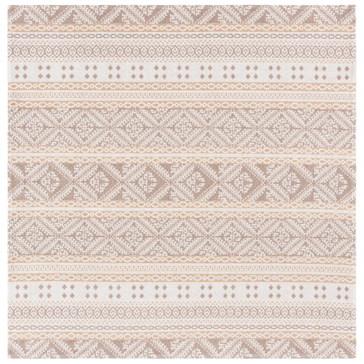 SAFAVIEH Augustine Collection AGT445E Taupe / Cream Rug - 6' 4 Square