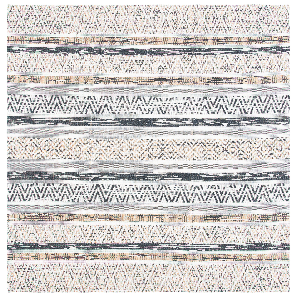 SAFAVIEH Augustine Collection AGT466A Ivory / Taupe Rug - 6' 7 Square