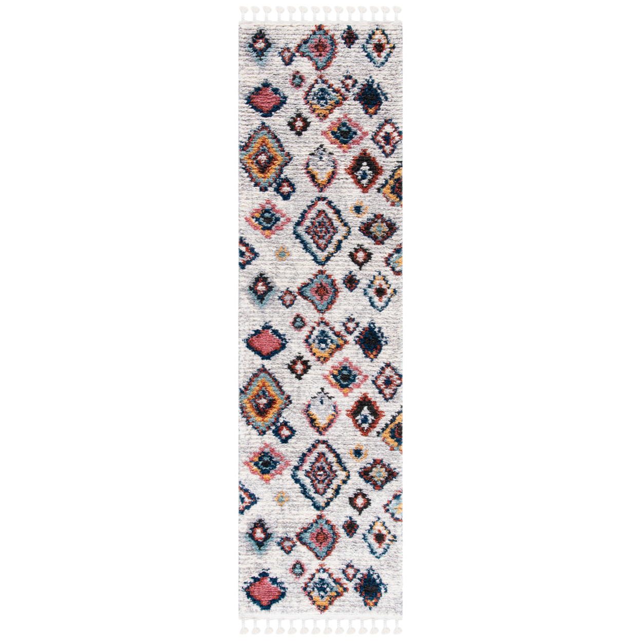 SAFAVIEH Morocco Collection MRC940A Ivory / Multi Rug - 6'-7 X 6'-7 Square