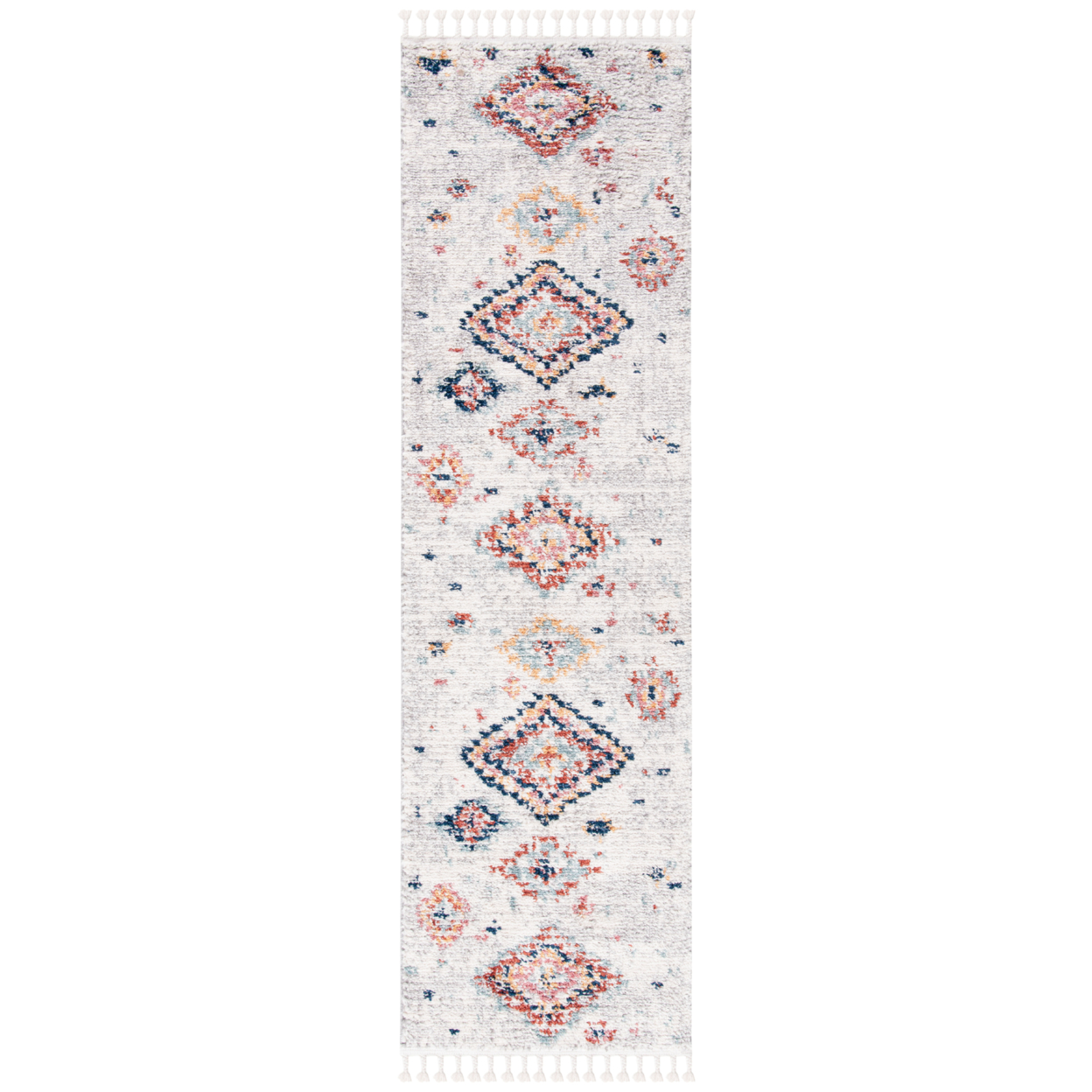 SAFAVIEH Morocco Collection MRC954A Ivory / Multi Rug - 6'-7 X 6'-7 Round