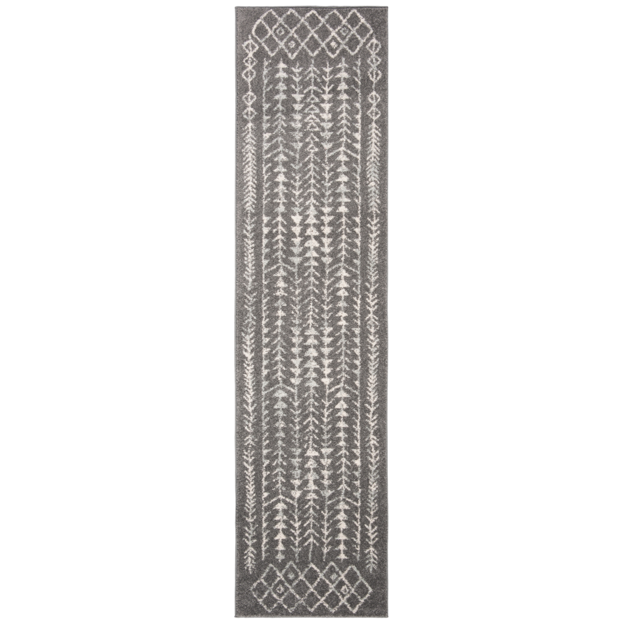 SAFAVIEH Tulum Collection TUL262F Dark Grey / Ivory Rug - 6'-7 X 6'-7 Square