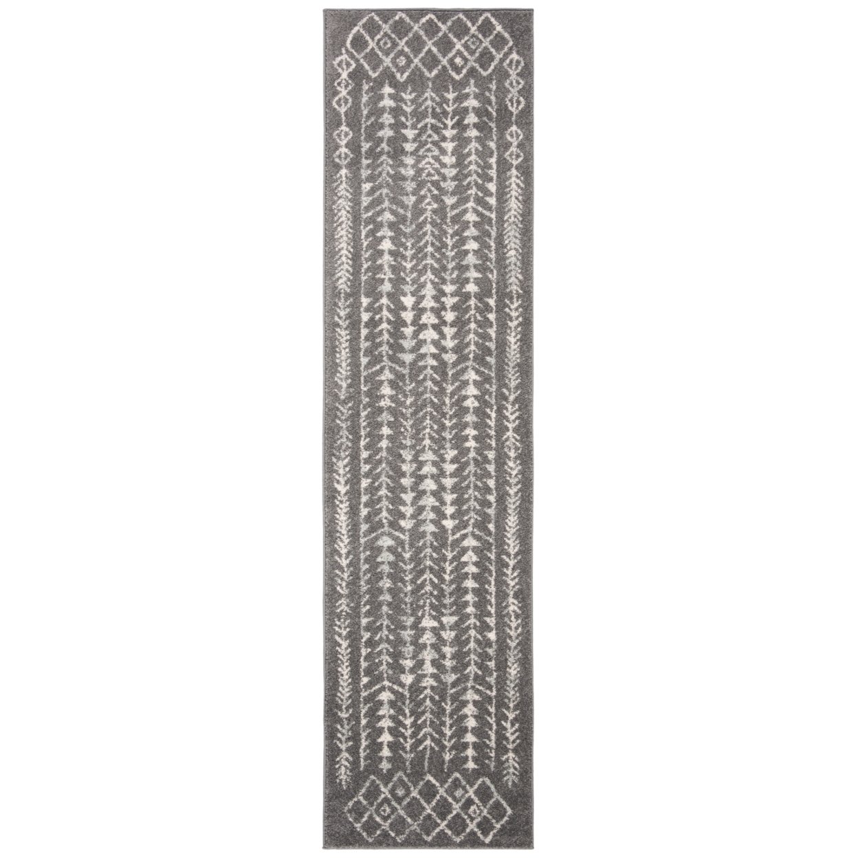 SAFAVIEH Tulum Collection TUL262F Dark Grey / Ivory Rug - 8' X 10'