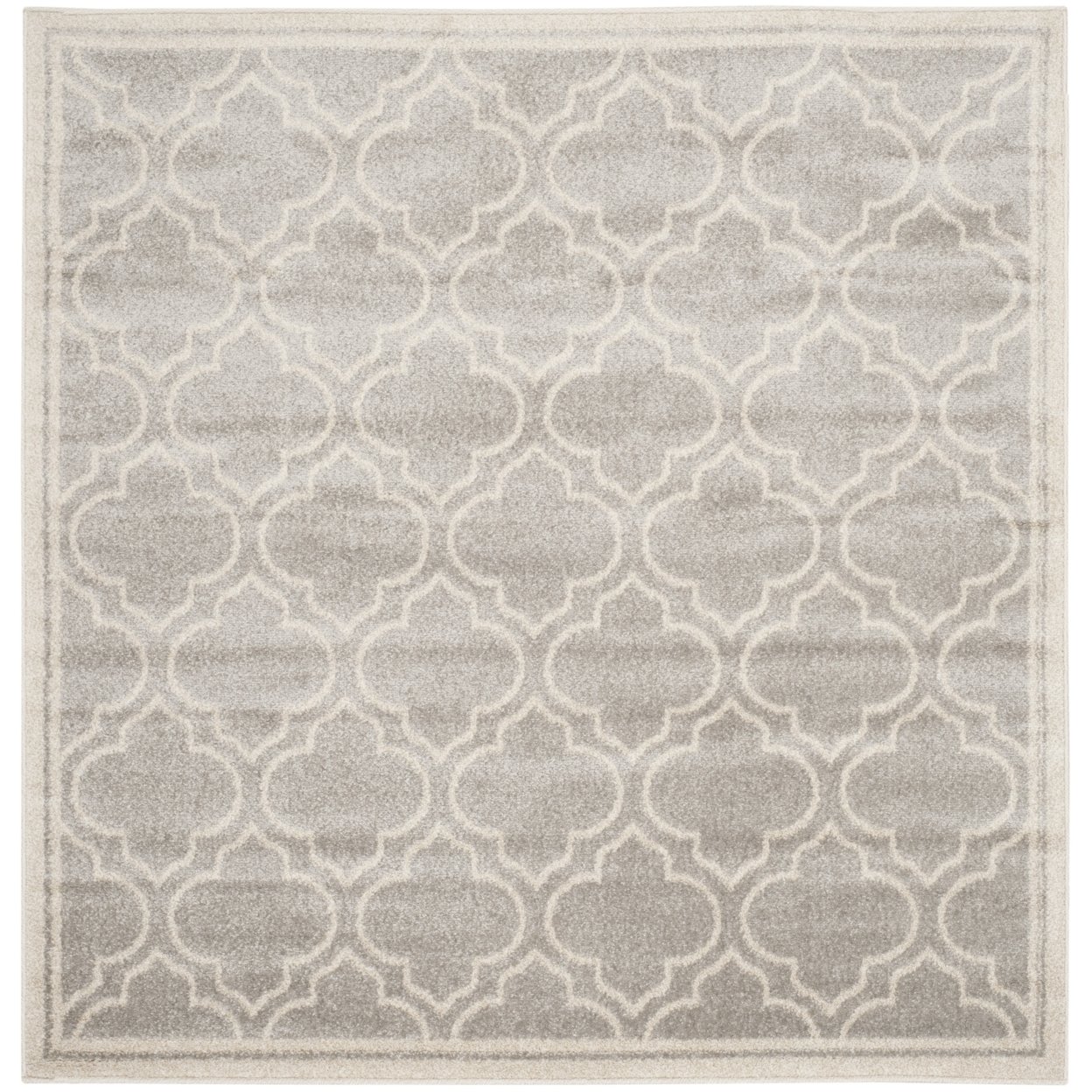 SAFAVIEH Amherst Collection AMT412B Light Grey/Ivory Rug - 5' Square