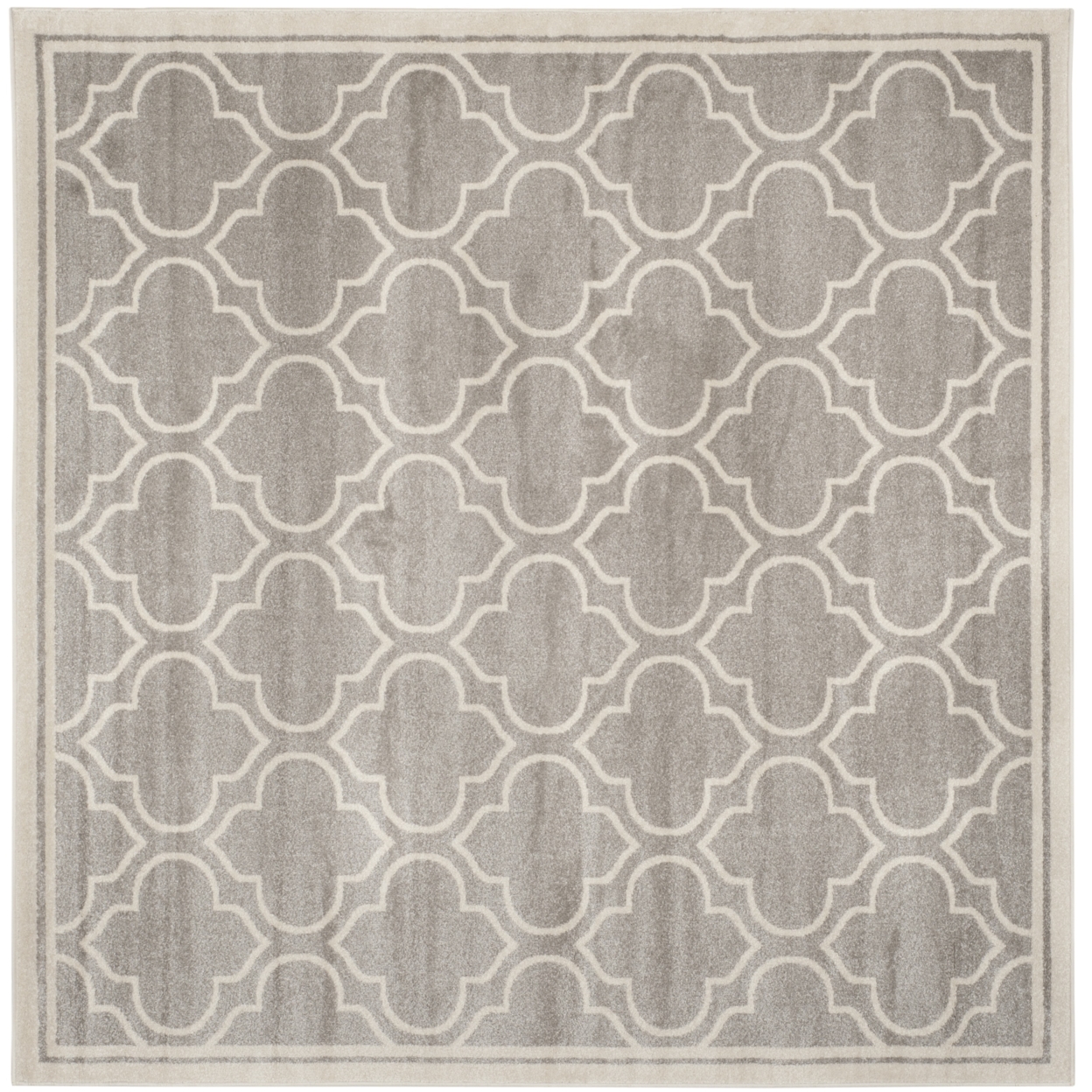 SAFAVIEH Amherst Collection AMT412B Light Grey/Ivory Rug - 7' Square