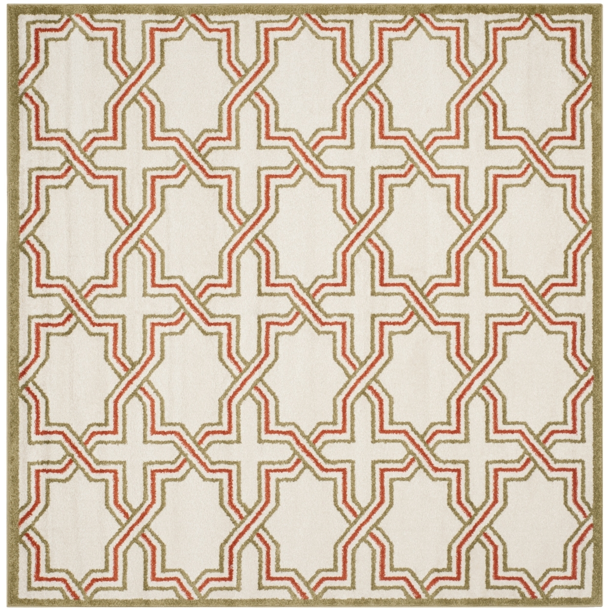 SAFAVIEH Amherst AMT413A Ivory / Light Green Rug - 7' Square