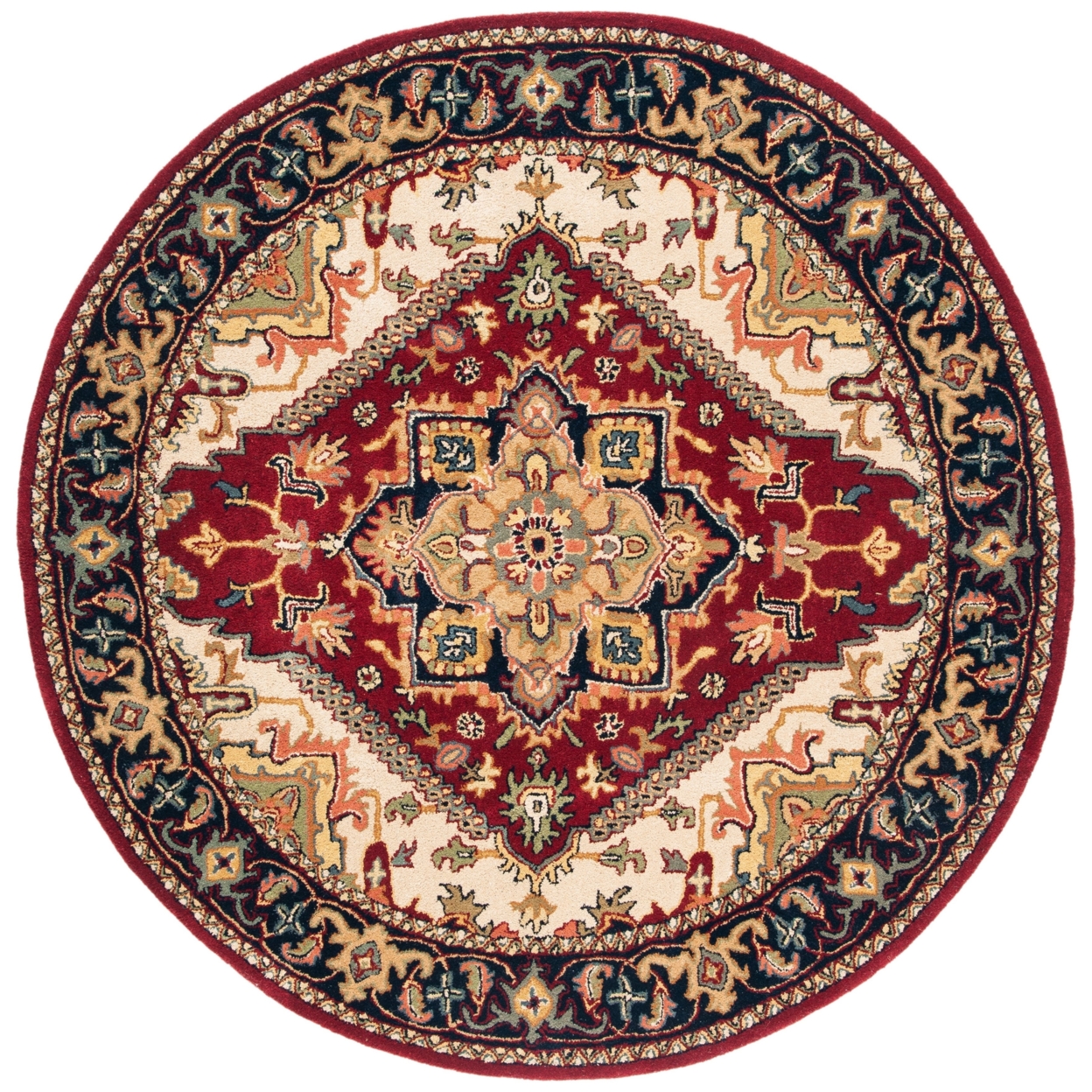 SAFAVIEH CL225A Classic Assorted / Red - 3' 6 Round