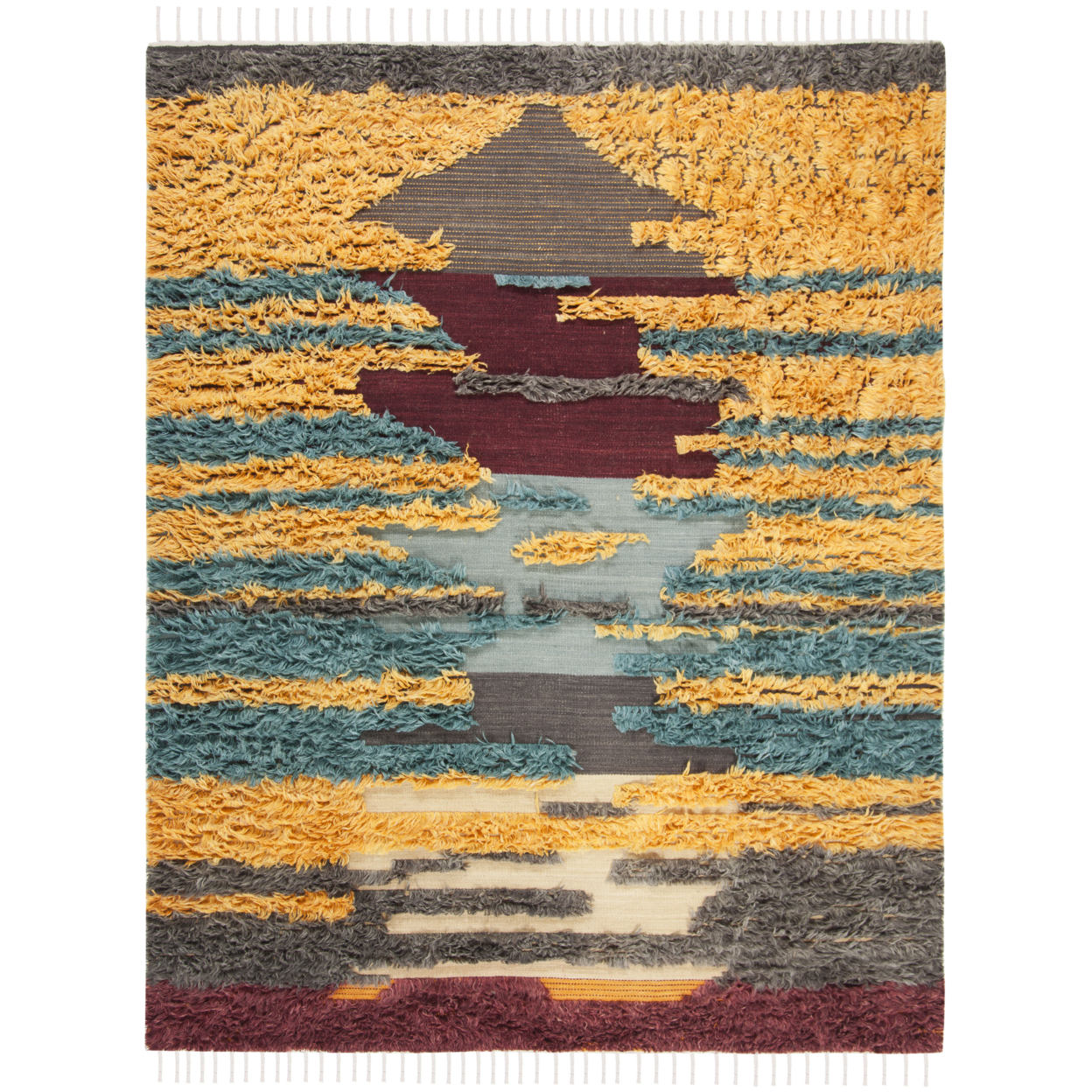 SAFAVIEH Kenya KNY230Q Hand-knotted Red / Gold Rug - 8' X 10'
