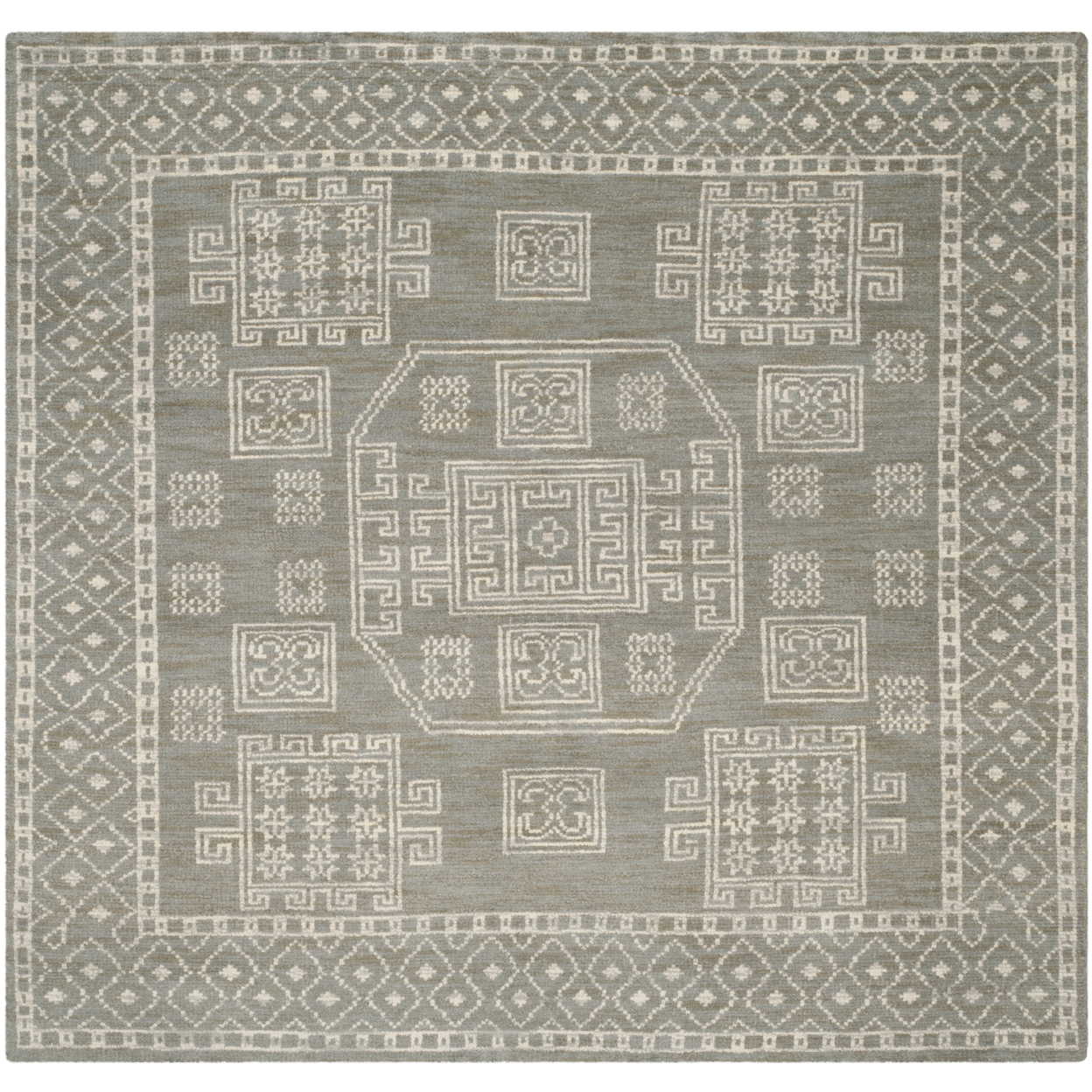 SAFAVIEH Kenya Collection KNY635A Hand-knotted Grey Rug - 7' Square