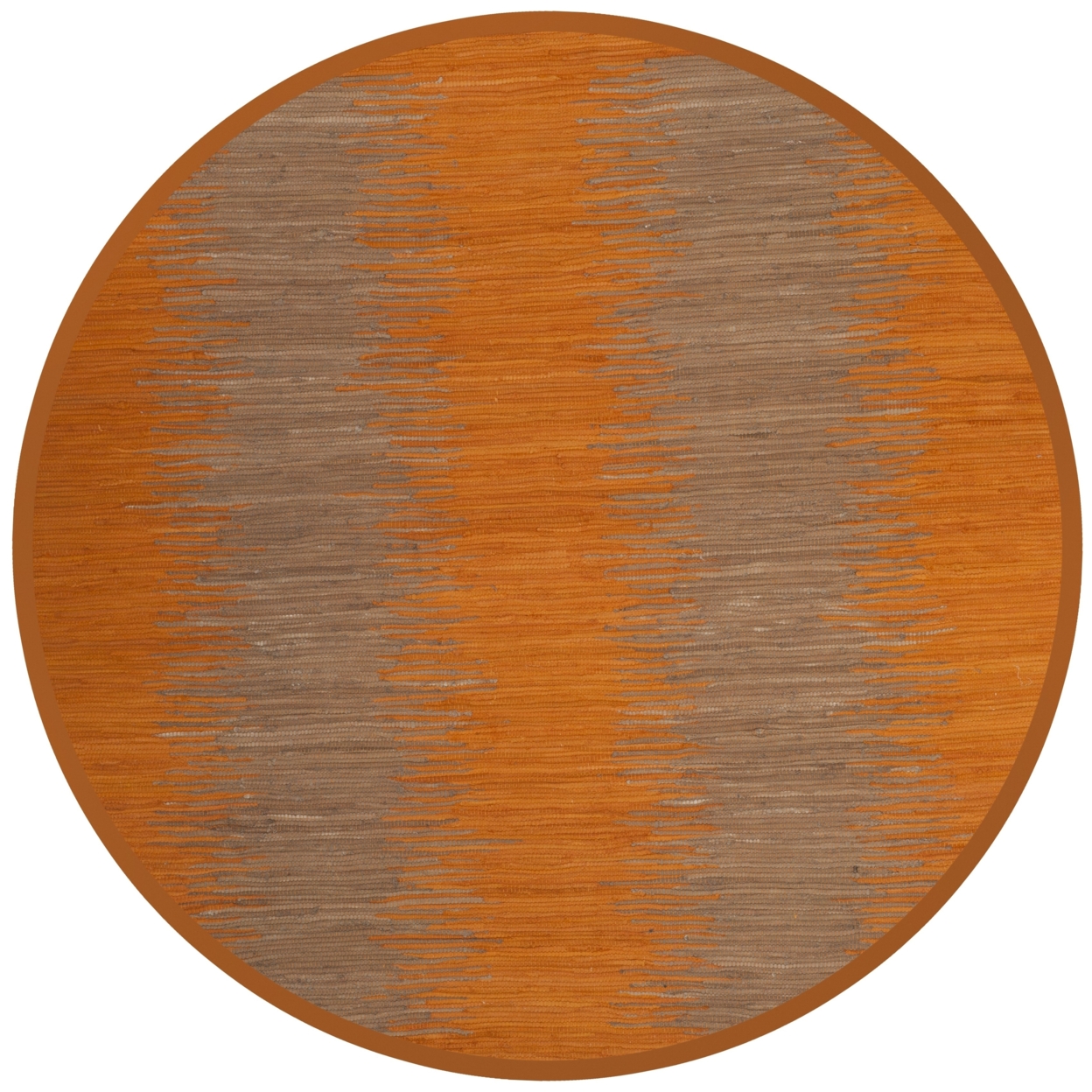 SAFAVIEH Montauk Collection MTK718R Handwoven Orange Rug - 6' Round