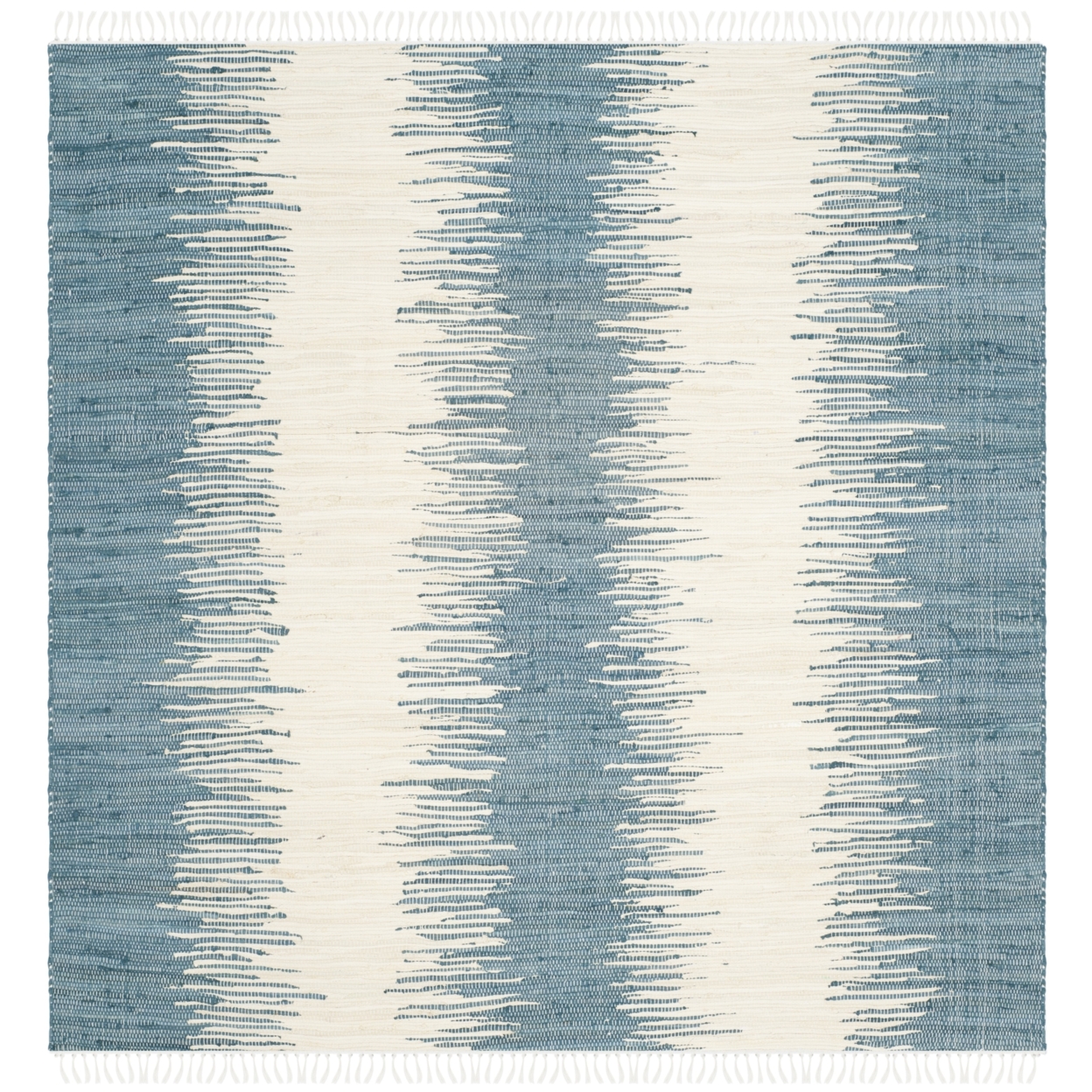 SAFAVIEH Montauk Collection MTK751A Handwoven Blue Rug - 4' Square