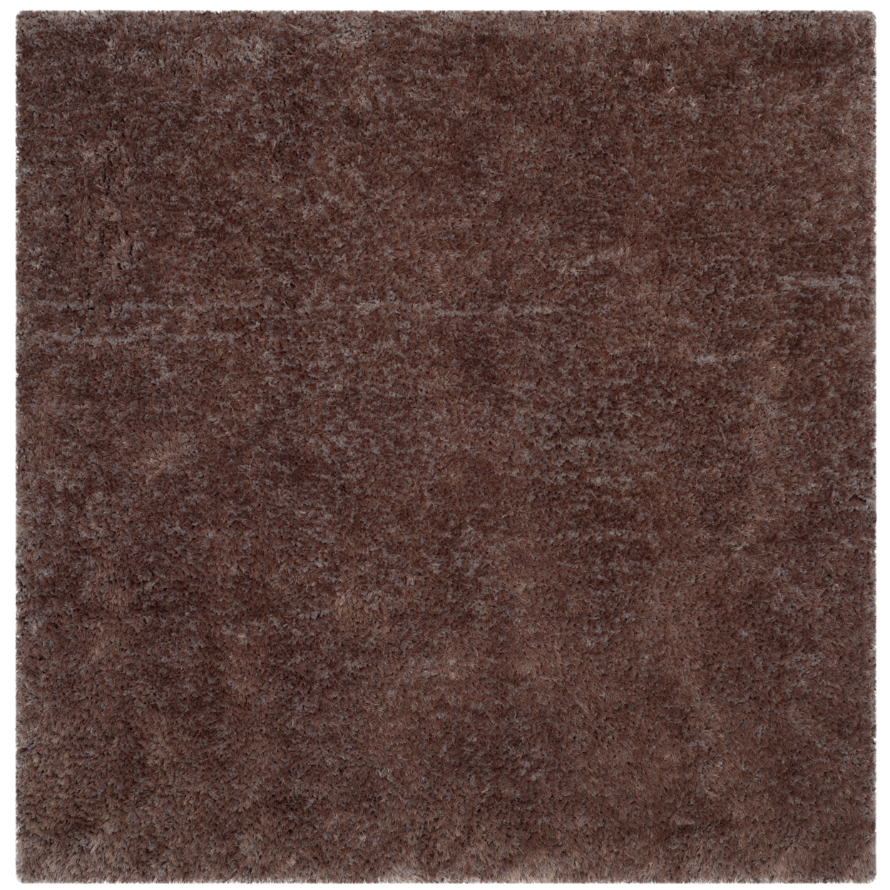 SAFAVIEH Luxe Shag Collection SGX160D Handmade Brown Rug - 6' Square