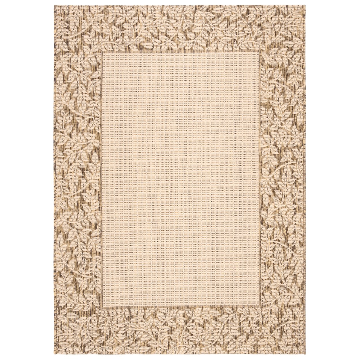 SAFAVIEH Outdoor CY0727-3001 Courtyard Natural / Brown Rug - 4' X 5' 7