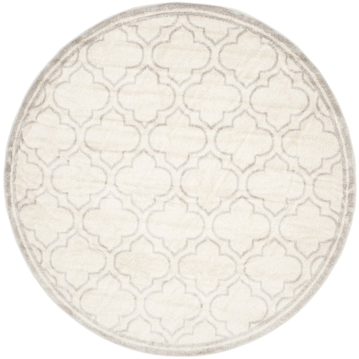 SAFAVIEH Amherst Collection AMT412E Ivory/Light Grey Rug - 7' Round