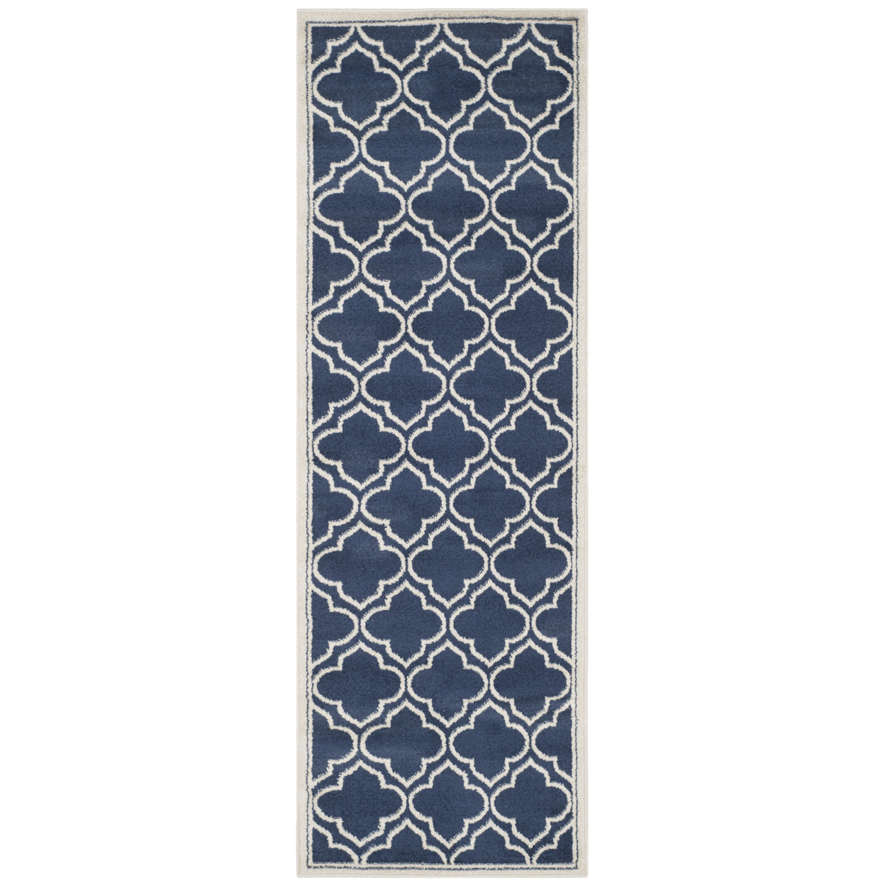 SAFAVIEH Amherst Collection AMT412P Navy / Ivory Rug - 2' 3 X 9'