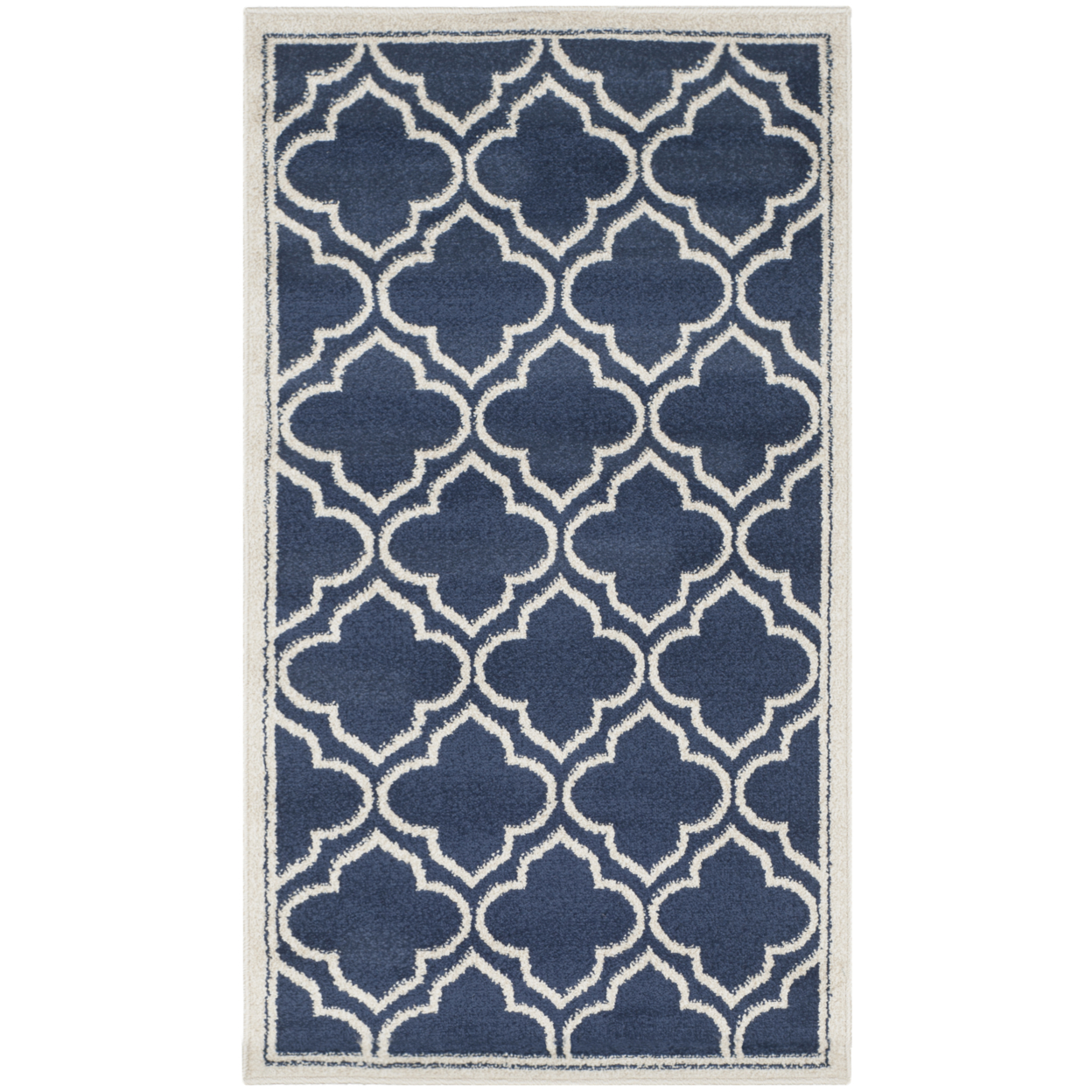 SAFAVIEH Amherst Collection AMT412P Navy / Ivory Rug - 2' 6 X 4'